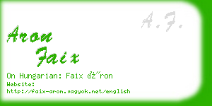 aron faix business card